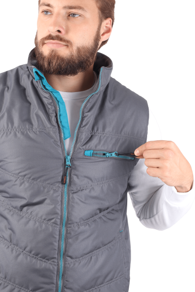 Жилет ГАЛАКТИКА зимний (серый/бирюза)