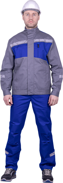 Куртка СТРОНГ (серый/васильковый)