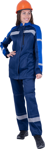 Костюм РОУД женский с БР (т.синий/васильковый)