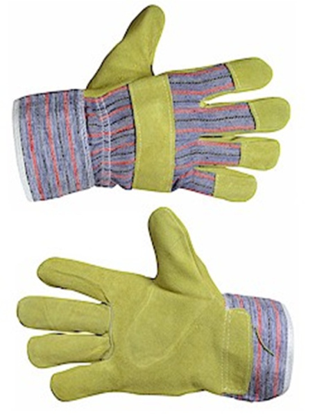 Перчатки комбинированные спилковые (говяжий/свиной) Жёлтые