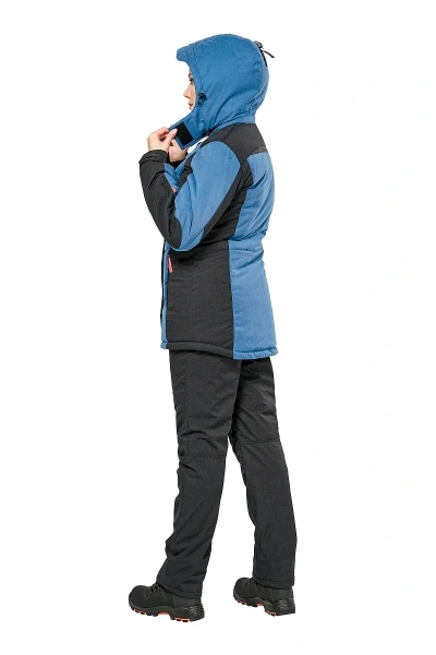 Куртка ЕНИСЕЙ женская зимняя с фольгированной подкладкой (адриатика/черный)