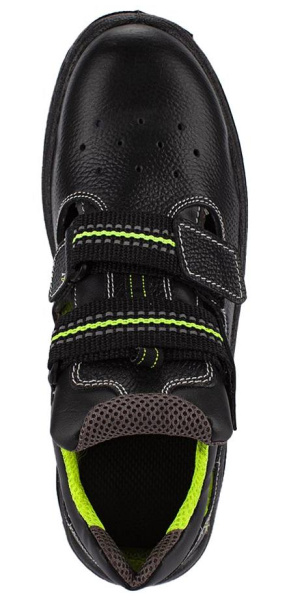 Полуботинки НЕОН ПУ/ТПУ кожаные с перфорацией с КП (черный)