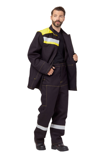 Костюм сварщика ФАЙМЕР 2 с БР (черный/желтый)