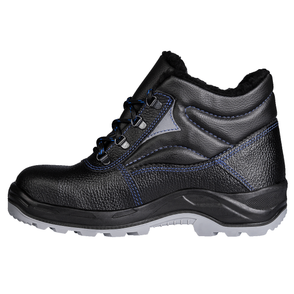 Ботинки СОЮЗНИК ПУ/ТПУ нат.кожа иск.мех с МП (черный)