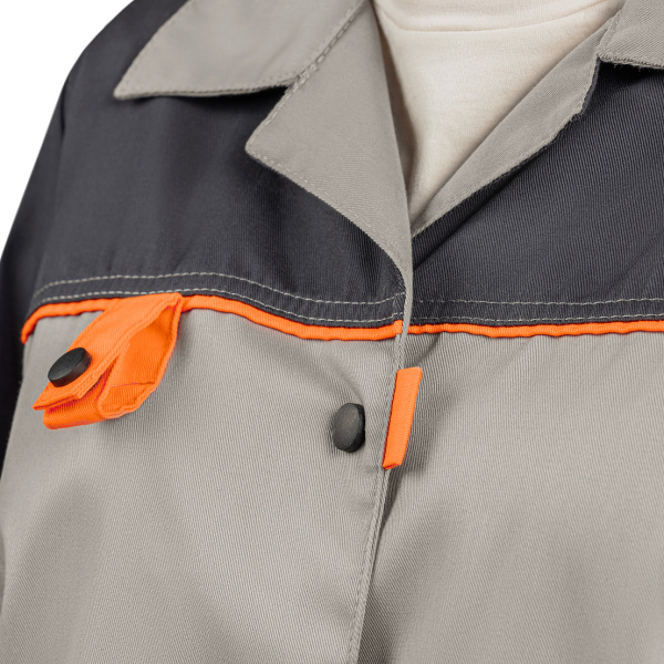 Халат ДОН женский (св.серый/т.серый/оранжевый)