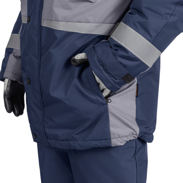 Костюм ФРЕЙЗЕР с ПК утепленный (т.синий/серый)