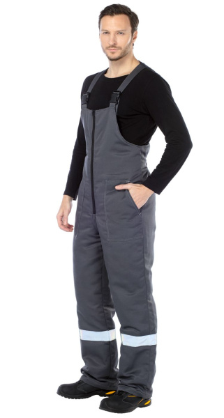 Костюм ТИМБЕР РФ зимний с ПК (т.серый/красный)