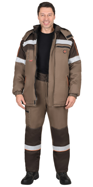 Костюм СИРИУС-РОДОС-РОСС СОП зимний с БР (св.коричневый/т.коричневый)