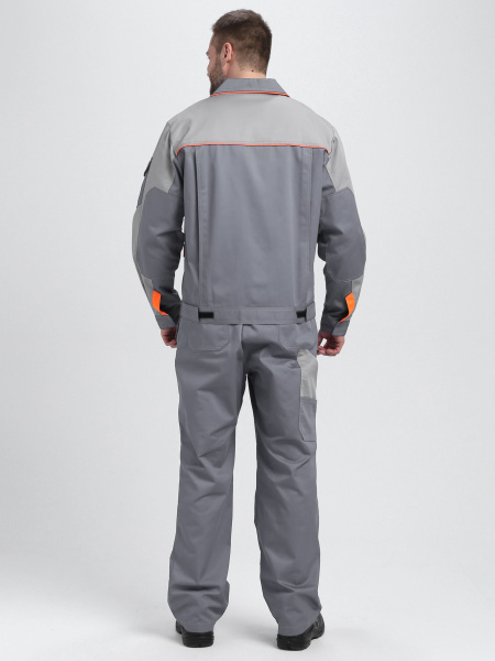 Костюм ДРАГА-2 с ПК (серый/св.серый/оранжевый)
