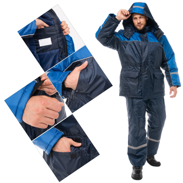 Костюм БАЛТИКА зимний с ПК (т.синий/синий)