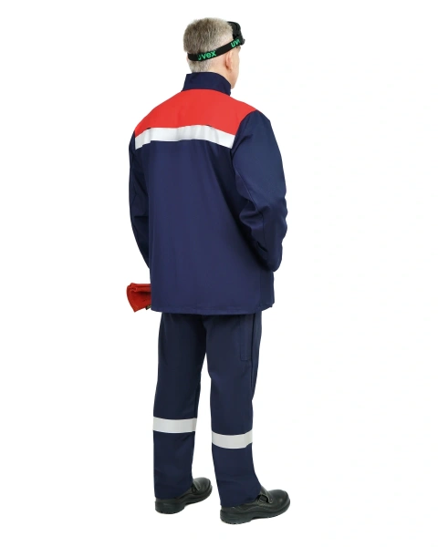 Костюм сварщика ОНИКС СОП 1 кл.защиты с БР (т.синий/красный)