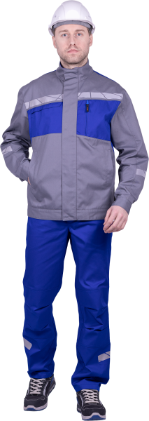 Куртка СТРОНГ (серый/васильковый)