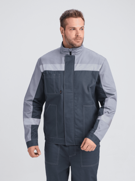 Костюм БРИГОТЕК-1 СОП с БР (т.серый/св.серый)