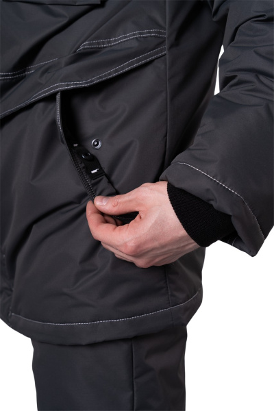 Костюм СТАРАТЕЛЬ ИМПОРТ зимний с БР (серый/красный)