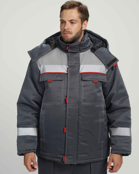 Костюм ФЛОФТ-2 NEW зимний с ПК (т.серый/св.серый)