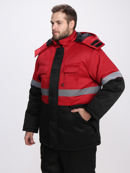 Костюм НОРДХАРД-2 зимний с ПК (черный/красный)