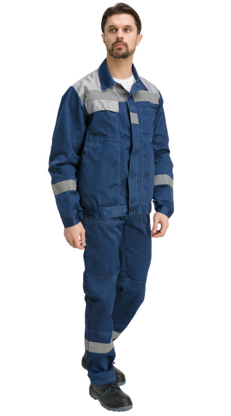 Костюм RONTA KS812 с ПК (т.синий/св.серый)