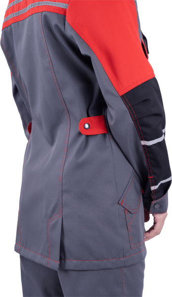 Куртка ХАЙ-ТЕК женская (серый/черный/красный)