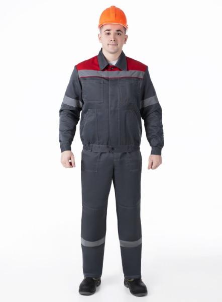 Костюм ЛЕГИОНЕР-2 СОП с ПК (т.серый/красный)