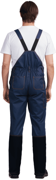 Костюм КМ-10 ЛЮКС с ПК (т.синий/оранжевый)