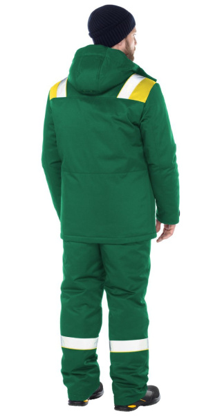 Костюм АНКЕР зимний с ПК (зеленый/желтый)