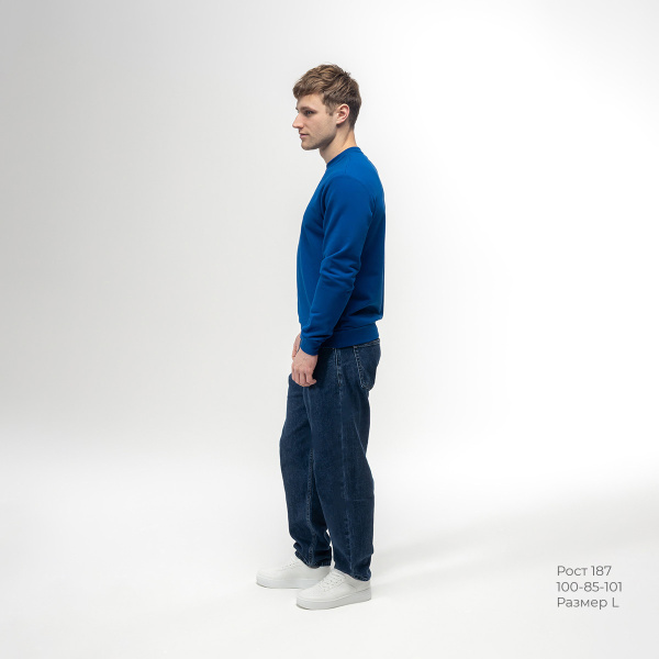 Толстовка REDFORT 355 петля-диагональ (ярко-синий)