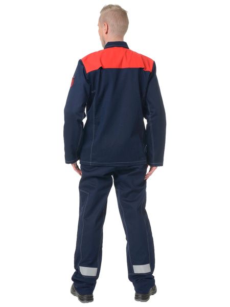 Костюм огнестойкий 1 кл. х/б с БР (синий/красный)