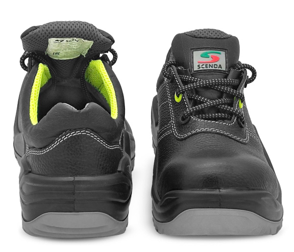 Полуботинки НЕОН ПУ/ТПУ кожаные с КП (черный)