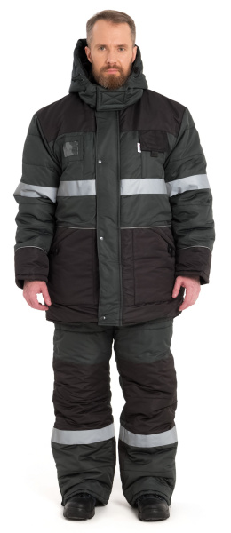 Костюм НОРДМЕН зимний с СОП с ПК (серый/чёрный)