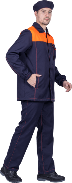 Костюм ХИМОС противокислотный (т.синий/оранжевый)