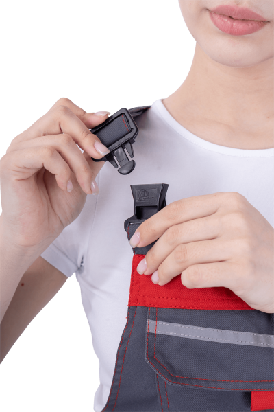 Полукомбинезон ХАЙ-ТЕК женский (серый/красный/черный)