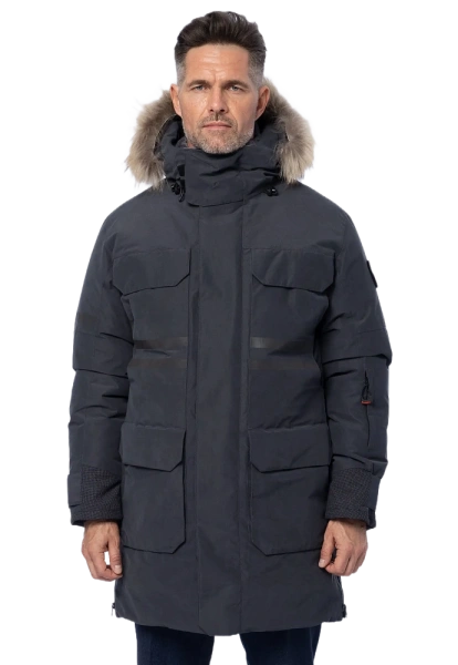 Куртка-парка BRODEKS VIP KW 233 зимняя (т.серый)