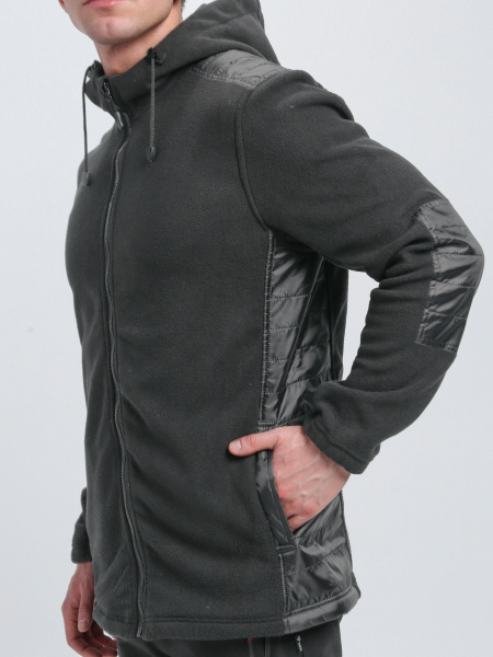 Куртка КЭМП флисовая с капюшоном (т.серый)