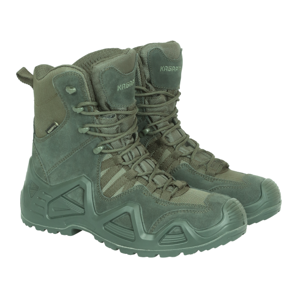 Ботинки КАБАРГА высокий берец ПУ/Нитрил (олива)