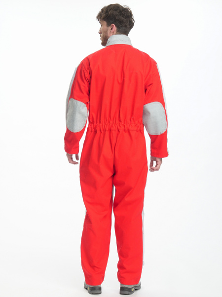 Комбинезон пескоструйщика VECTOR (серый/красный)