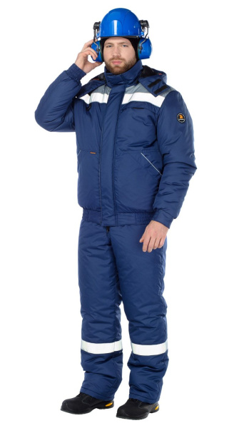 Костюм ТРАНЗИТ зимний с ПК (синий/серый)