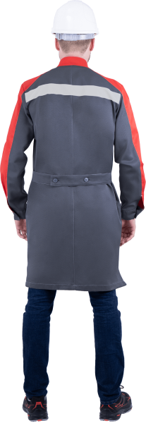 Халат РОУД (серый/красный)