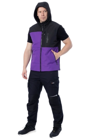 Жилет BRODEKS URBAN KW 133 зимний (фиолетовый/черный)
