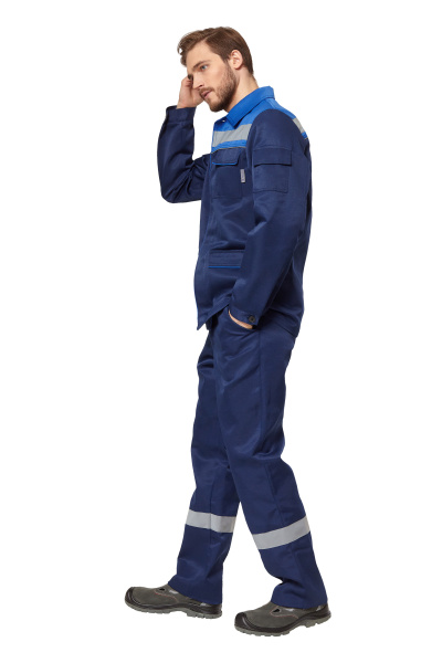 Костюм ПРАКТИК 1 с БР (васильковый/т.синий)