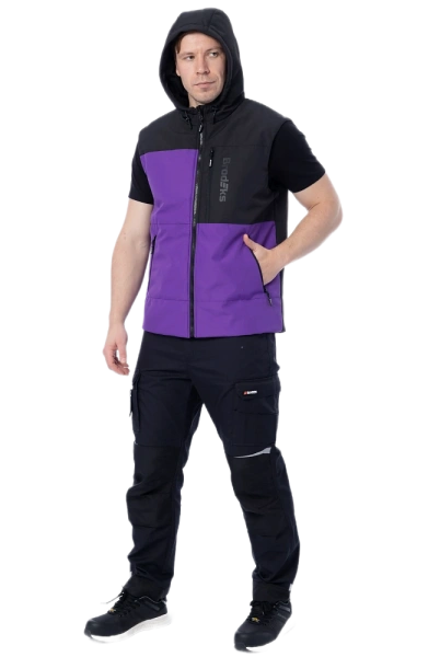 Жилет BRODEKS URBAN KW 133 зимний (фиолетовый/черный)
