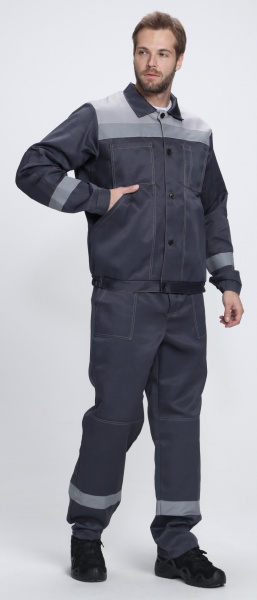 Костюм ЛИГОР-1 СОП NEW с БР (т.серый/св.серый)