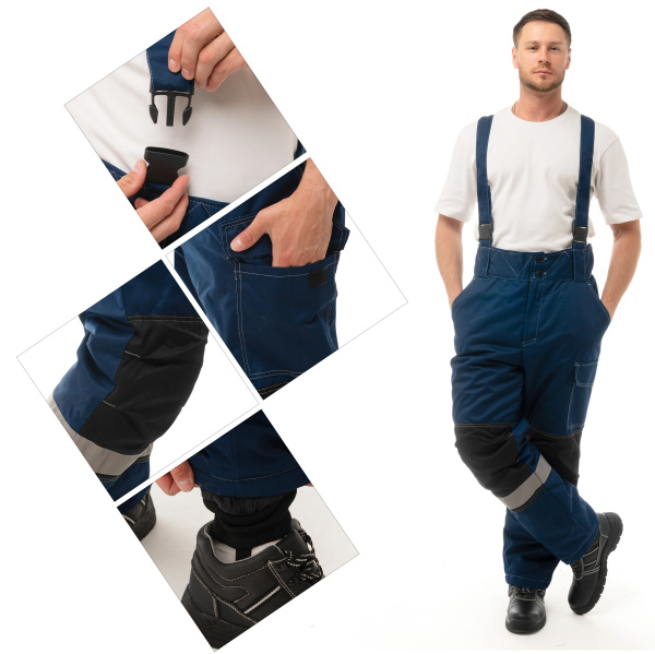 Костюм ЭДЕЛЬВЕЙС зимний с БР (т.синий/черный)