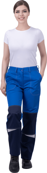 Костюм КМ-10 ЛЮКС жен. летний с БР (василек/т.синий)