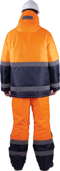 Костюм БРАЙТ зимний с ПК (оранжевый/синий)