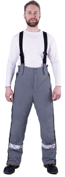Брюки ХАЙ-ТЕК SAFETY зимние (серый/черный)