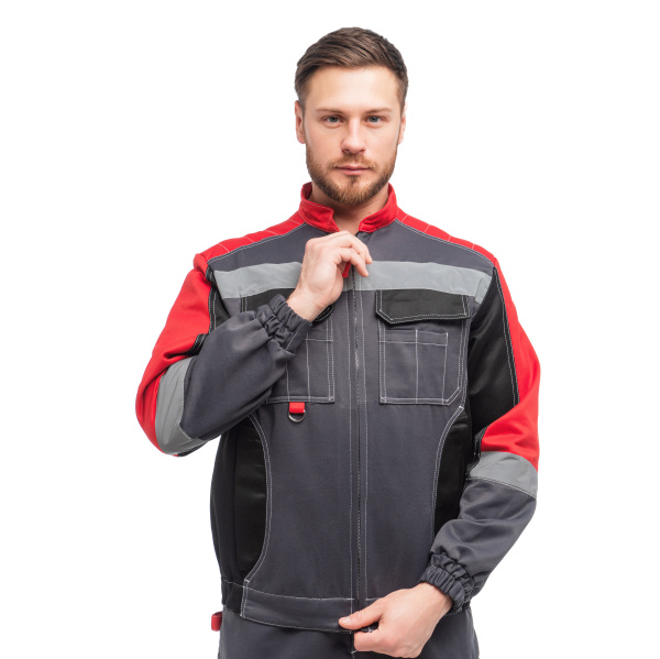 Костюм ФОРМУЛА с СОП с ПК (т.серый/красный/черный)