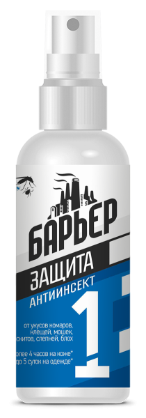 Антиинсект БАРЬЕР от укусов кровососущих насекомых и клещей 100 мл