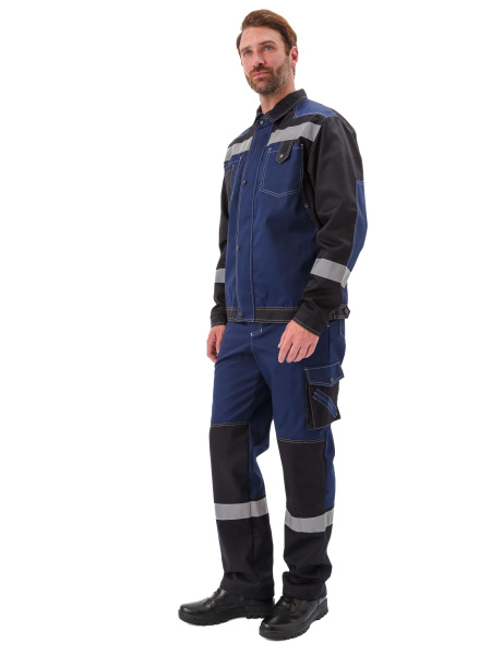 Костюм ВОЛГАРЬ с БР (т.синий/черный)