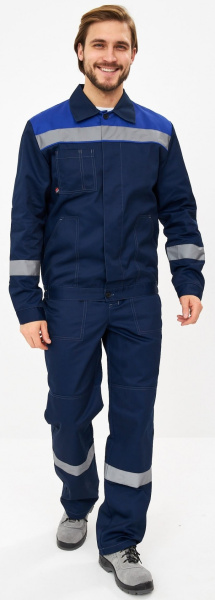 Костюм ЛИГОР-1 ПРЕМИУМ СОП К. с БР (т.синий/васильковый)