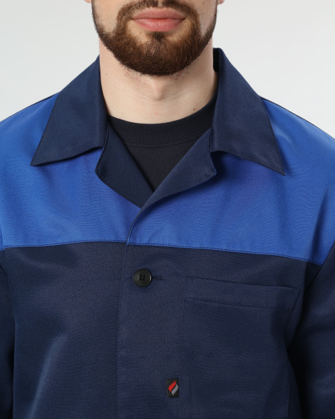 Халат ЛИГОР (т.синий/васильковый)